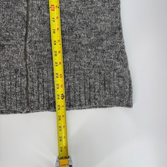 J Jill Wool Alpaca Blend Full Zip Vest Gray Small Quiet Luxury Cottage Cozy - Picture 4 of 8